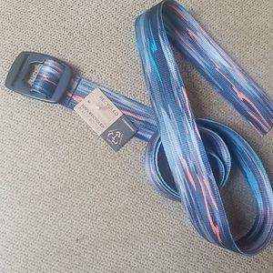 Recycled material belt croakie brand